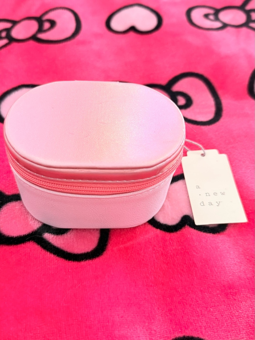 a new day Pink Compact Travel Jewelry Case